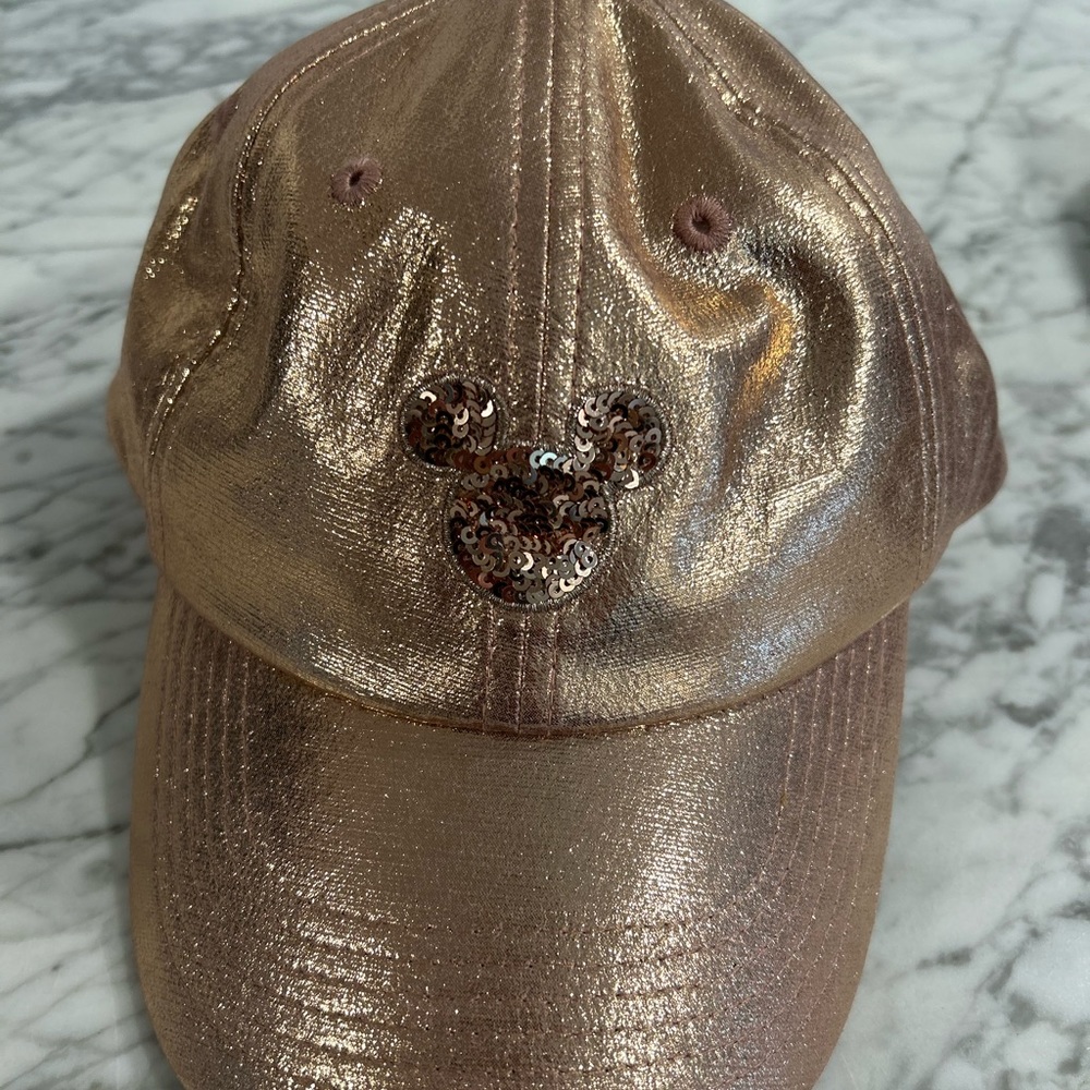 Disney glitter & sparkle rose gold women’s ball cap
